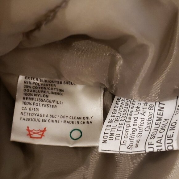 Vintage North Country Eaton Winter Coat Men's Beige Taupe  Size Large Milit - Picture 10 of 11